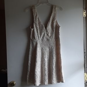 Whte Sparkly mini Dress